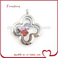 Lucky clover stainless steel silver pendant wholesale